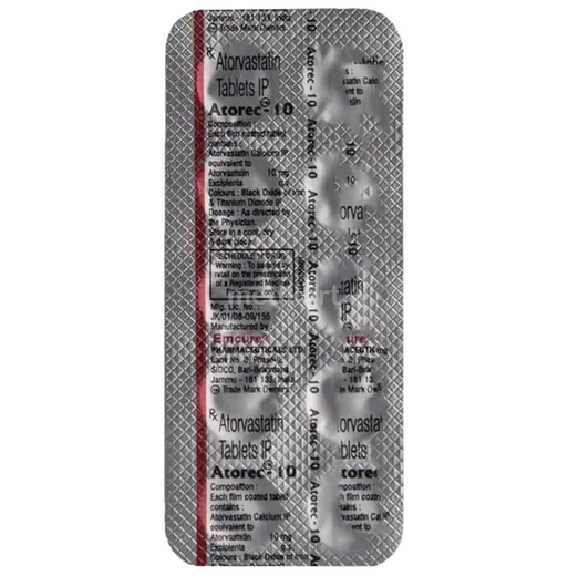 atorec 10mg tablet 10's